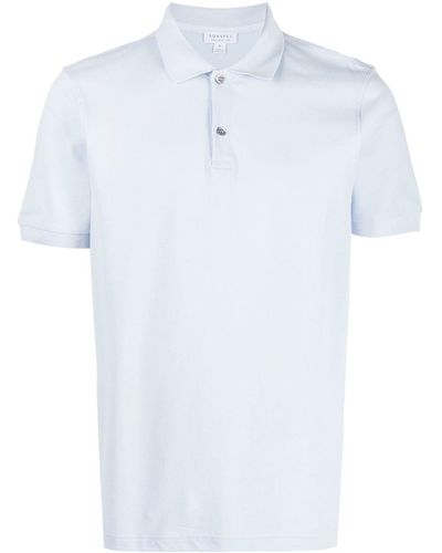 Sunspel Short-sleeve Cotton Polo Shirt - White