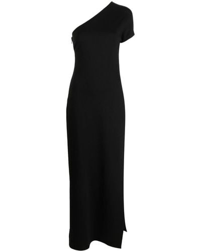 STAUD Asymmetrische Maxi-jurk - Zwart