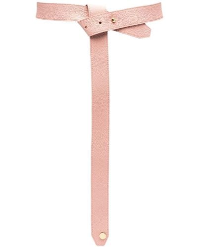 Agnona Pebble-leather Knotted Belt - Pink
