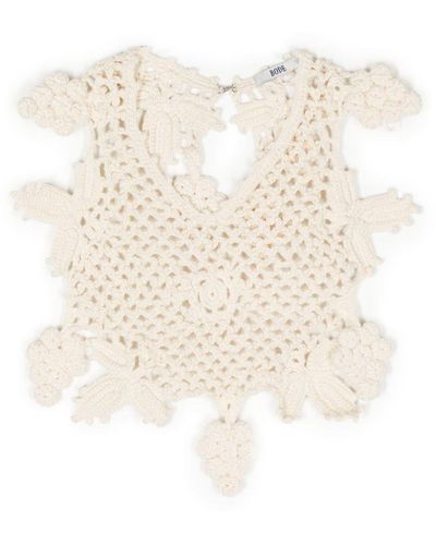Bode Grape Crochet-knit Collar - White
