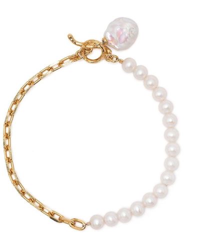 Dower & Hall Luna Freshwater Kasha Pearl Bracelet - White