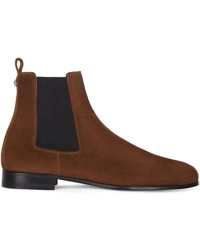 Giuseppe Zanotti Suede Chelsea Ankle Boots - Brown
