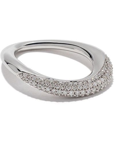 Georg Jensen Anello con diamanti Offspring - Metallizzato