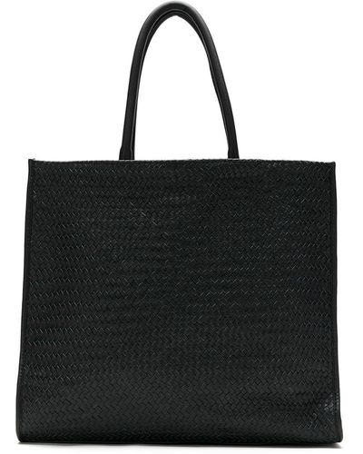 Sarah Chofakian Woven Tote Bag - Black