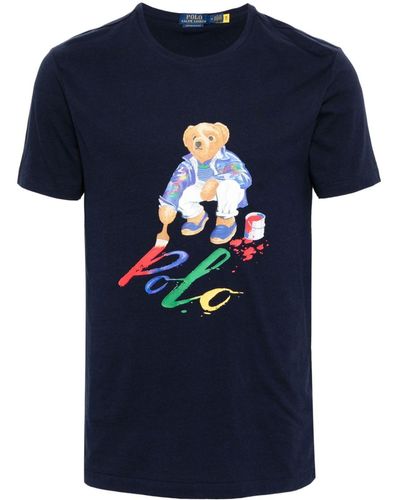 Polo Ralph Lauren T-Shirt mit Polo Bear - Blau