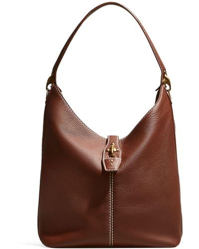 Fay Leather Tote Bag - Brown
