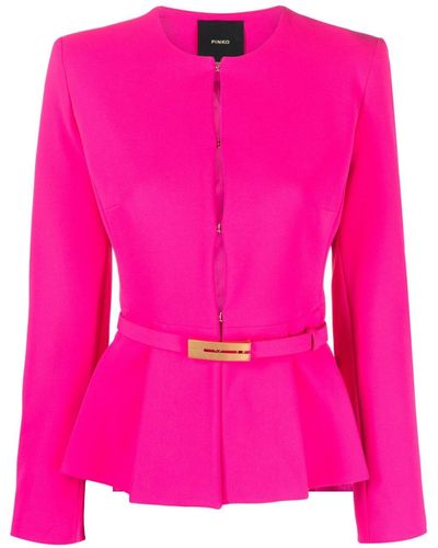 Pinko Blazer Met Gespdetail - Roze