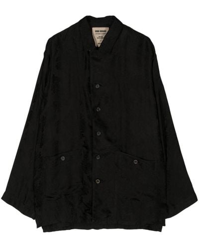 Uma Wang Long-sleeve Patch-pocket Shirt - ブラック
