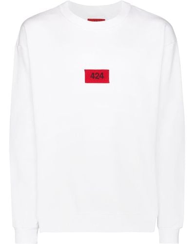 424 Sweatshirt mit Logo-Patch - Weiß