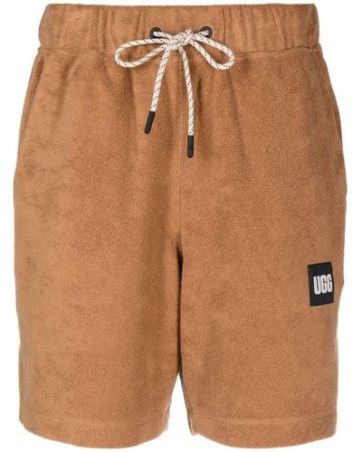 UGG Logo-print Cotton Shorts - Brown