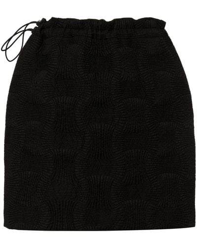 Bottega Veneta Drawstring Mini Skirt - ブラック