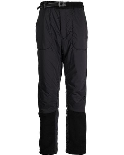 and wander Panelled Buckled Straight-leg Trousers - Black