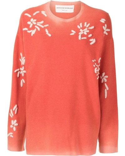 Ermanno Scervino Floral-embroidered Sweater