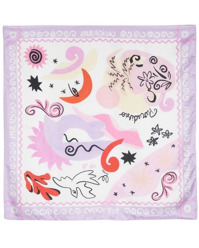 Maje Floral-print Silk Scarf - Pink