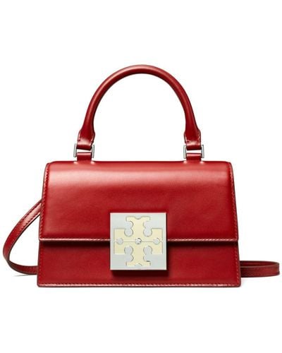 Tory Burch Mini Bon Bon Leather Bag - Red