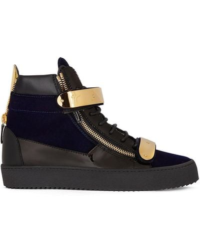 Giuseppe Zanotti Foiled Leather Crystal High Top Sneakers, $925, Saks  Fifth Avenue