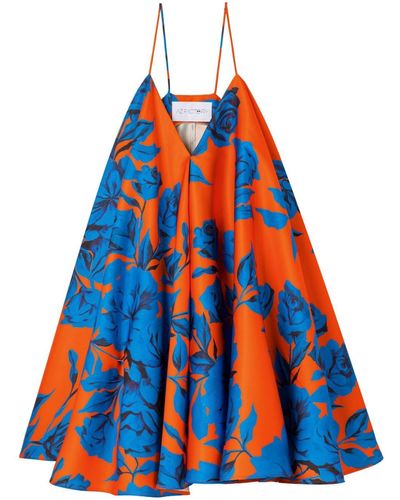 AZ FACTORY Robe courte à imprimé Tiger Lily - Bleu