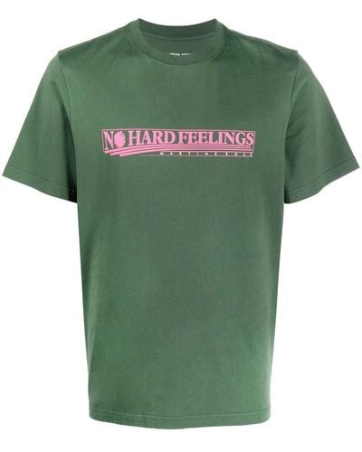Martine Rose T-shirt en coton à slogan imprimé - Vert