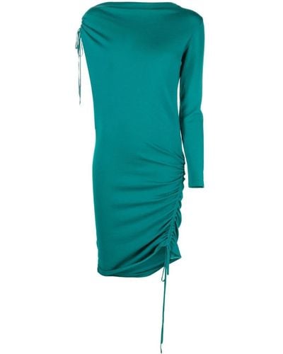 P.A.R.O.S.H. Long-sleeve Gathered-detail Dress - Green