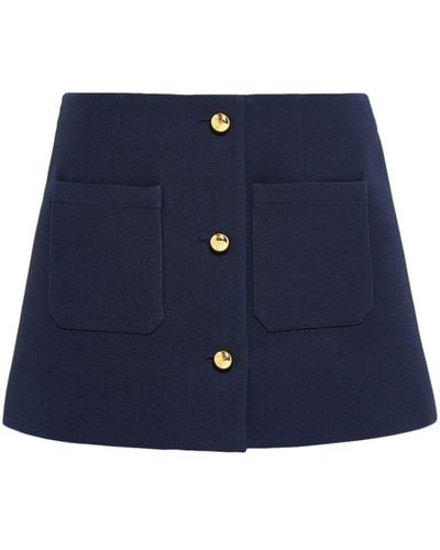 Prada Minifalda con botones - Azul