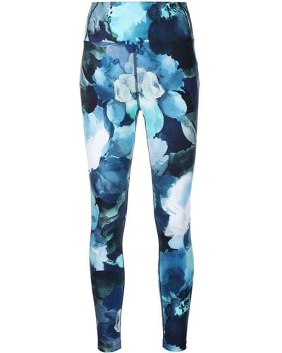 Marchesa Watercolour Floral leggings - Blue