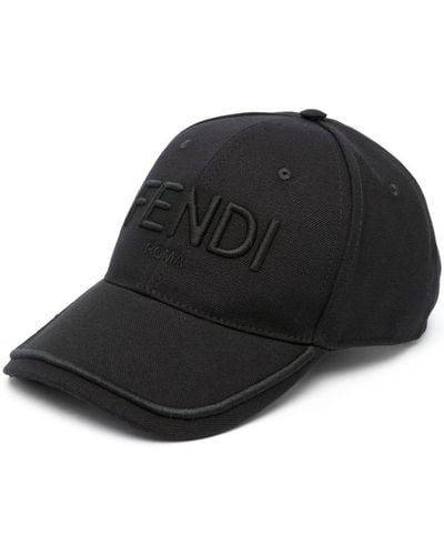 Fendi Logo-embroidered Baseball Cap - Black