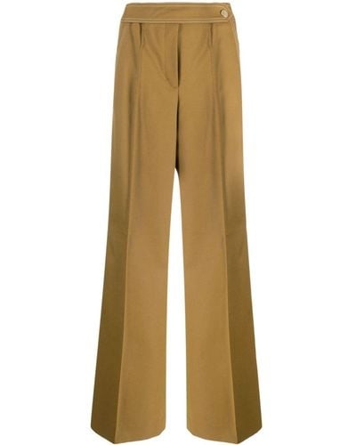 Dorothee Schumacher Pleat-detail Palazzo Trousers - Natural