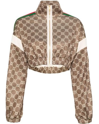 Gucci Interlocking G Zipper Jacket Military Green - Multicolour