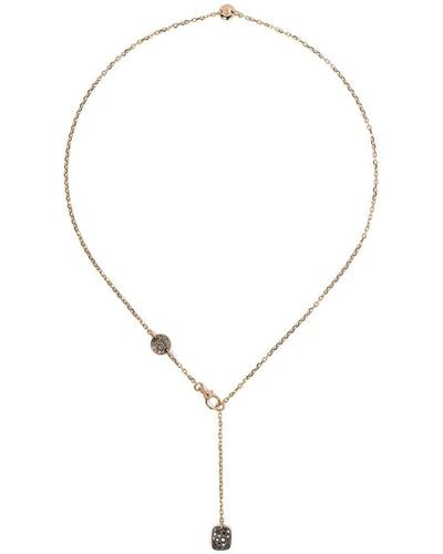 Pomellato 18kt Rose Gold Sabbia Diamond Lariat Necklace - Pink