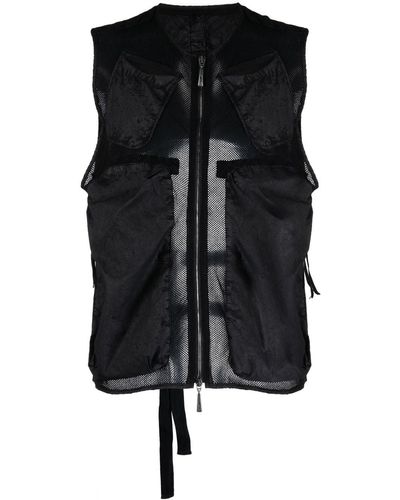 Masnada Geperforeerd Gilet - Zwart