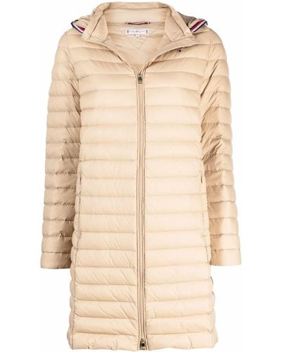 Tommy Hilfiger Zipped Padded Coat - Natural