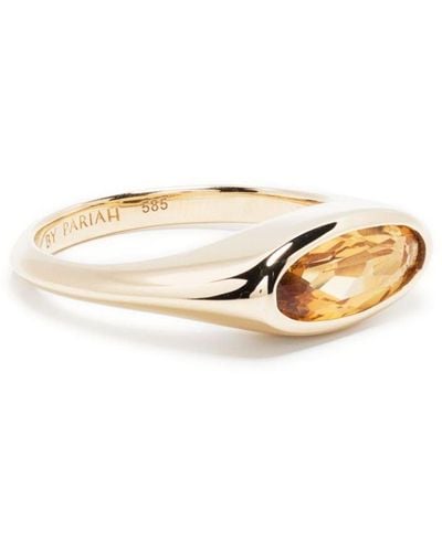 BY PARIAH Orbit Gemstone-embellished Ring - Metallic
