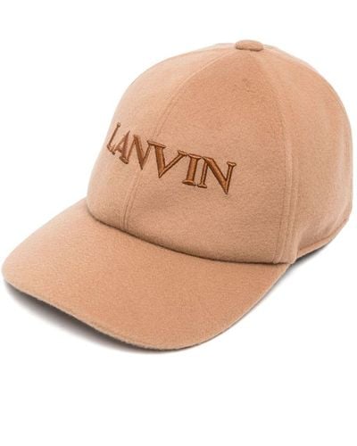 Lanvin ロゴ キャップ - ナチュラル