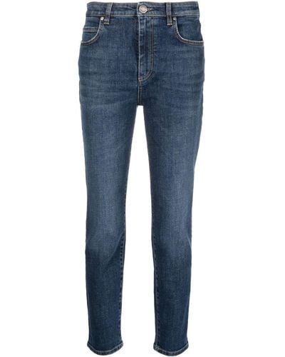 Pinko Ausgeblichene Slim-Fit-Jeans - Blau