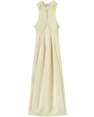 Jil Sander Cut-out Sleeveless Midi Dress - White