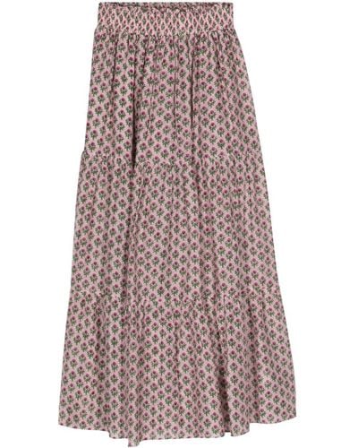 Mc2 Saint Barth Cheyenne Floral-print Skirt - Roze