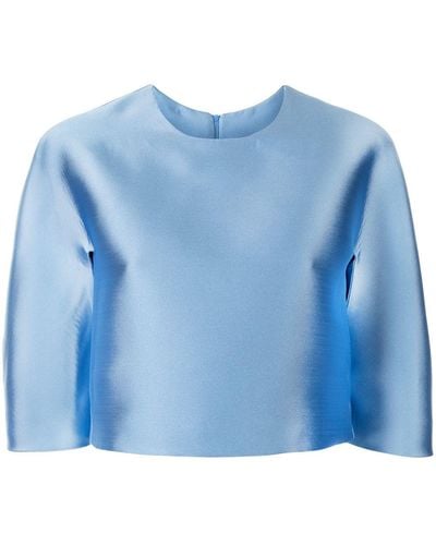 Isabel Sanchis Puff-sleeved Blouse - Blue
