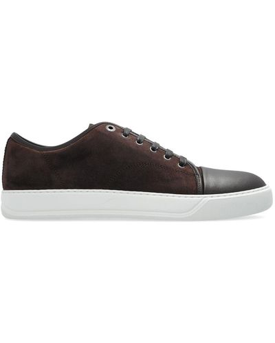 Lanvin Dbb1 Leather Trainers - Brown