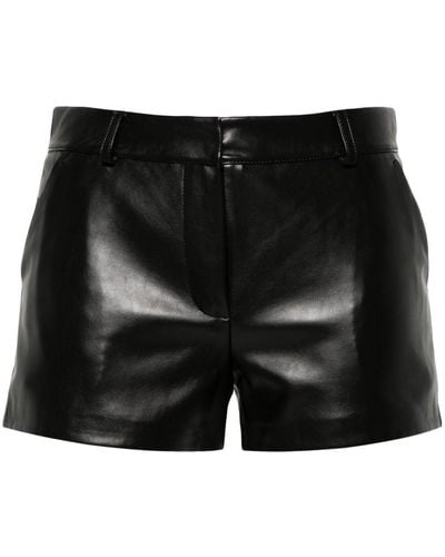 Frankie Shop Kate Faux-leather Shorts - Women's - Polyester/polyurethane - Black