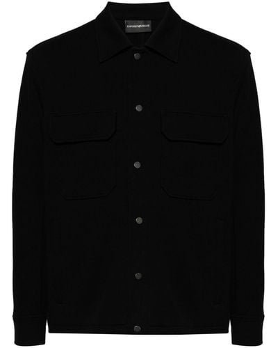 Emporio Armani Chest-pocket Shirt Jacket - Black