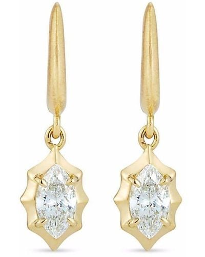 Jade Trau Boucles d'oreilles Maverick en or 18ct ornées de diamants - Métallisé