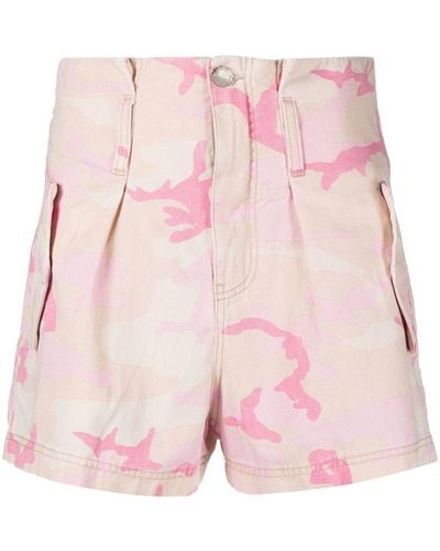 Pinko High-waisted Denim Shorts - Pink