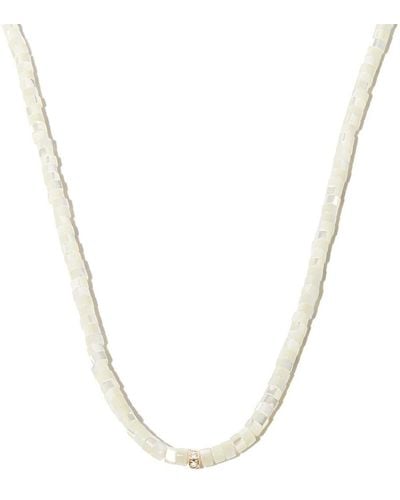 Sydney Evan 14kt Yellow Gold Mother-of-pearl And Diamond Necklace - Metallic