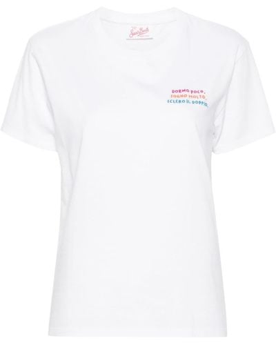 Mc2 Saint Barth Emilie T-Shirt aus Bio-Baumwolle - Weiß