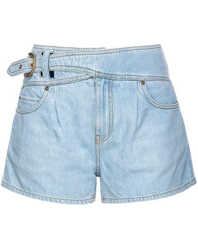 Pinko Jeans-Shorts mit Logo-Stickerei - Blau
