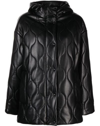 Stand Studio Everlee Quilted Faux-leather Jacket - Black