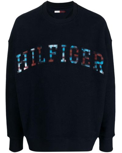 Tommy Hilfiger チェック プルオーバー - ブルー