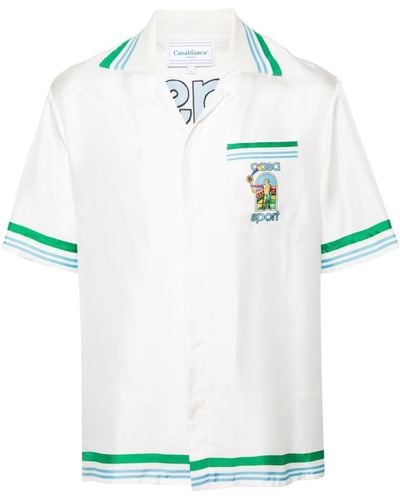 Casablancabrand Camisa Casa Sport de seda - Blanco