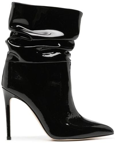 Paris Texas Slouchy 90mm Patent-leather Boots - Black