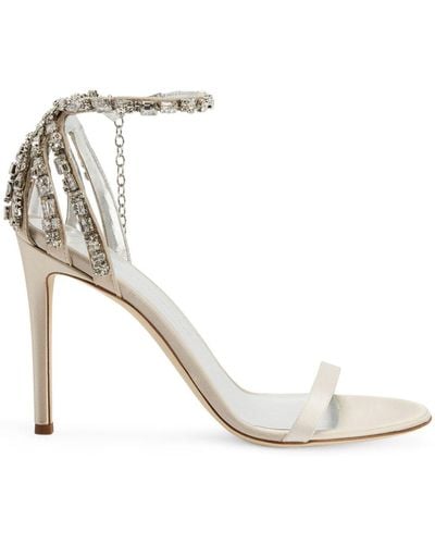 Giuseppe Zanotti Adele Crystal-embellished Sandals - White